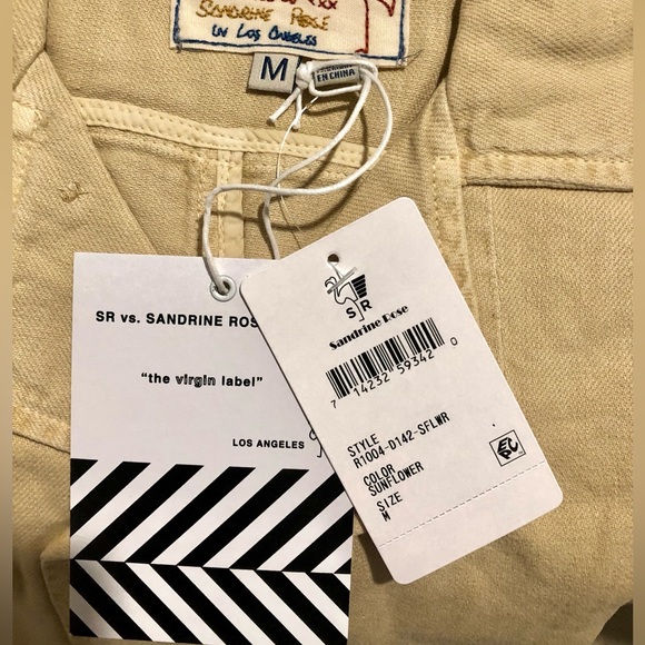 Free People X Sandrine Rose Oversized Empire Jean Jacket In Cream. NWT! Sz M & L - Picture 9 of 16